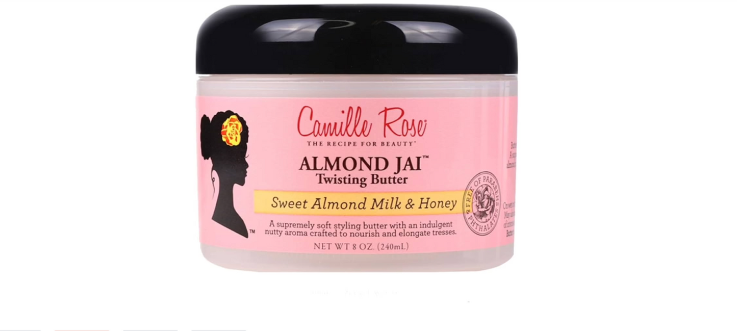 Camille Rose Almond Jai Twisting Butter 8oz – Voeding & Hold voor Perfecte Twists en Krullen