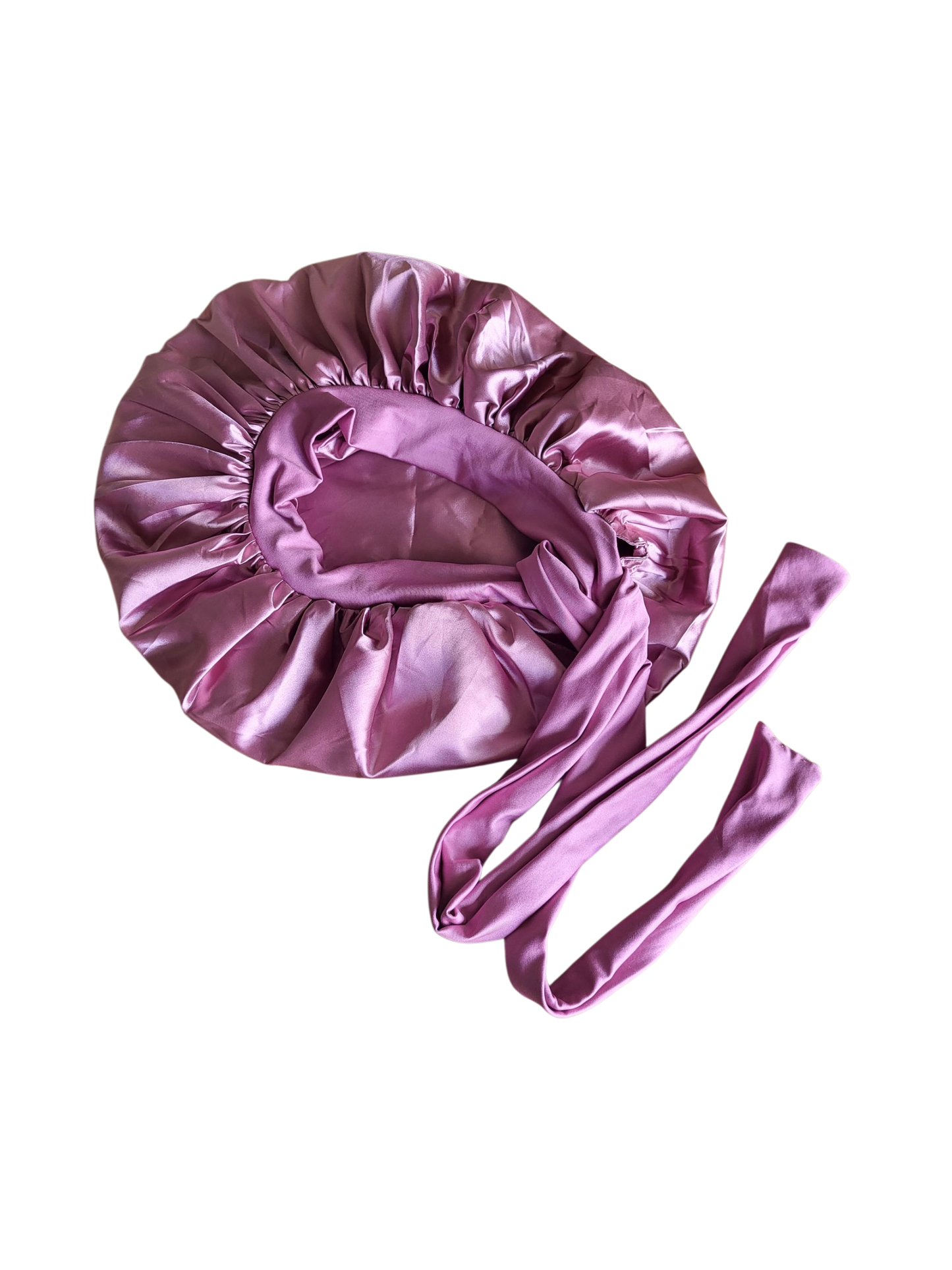 Bonnet met strik vintage roze