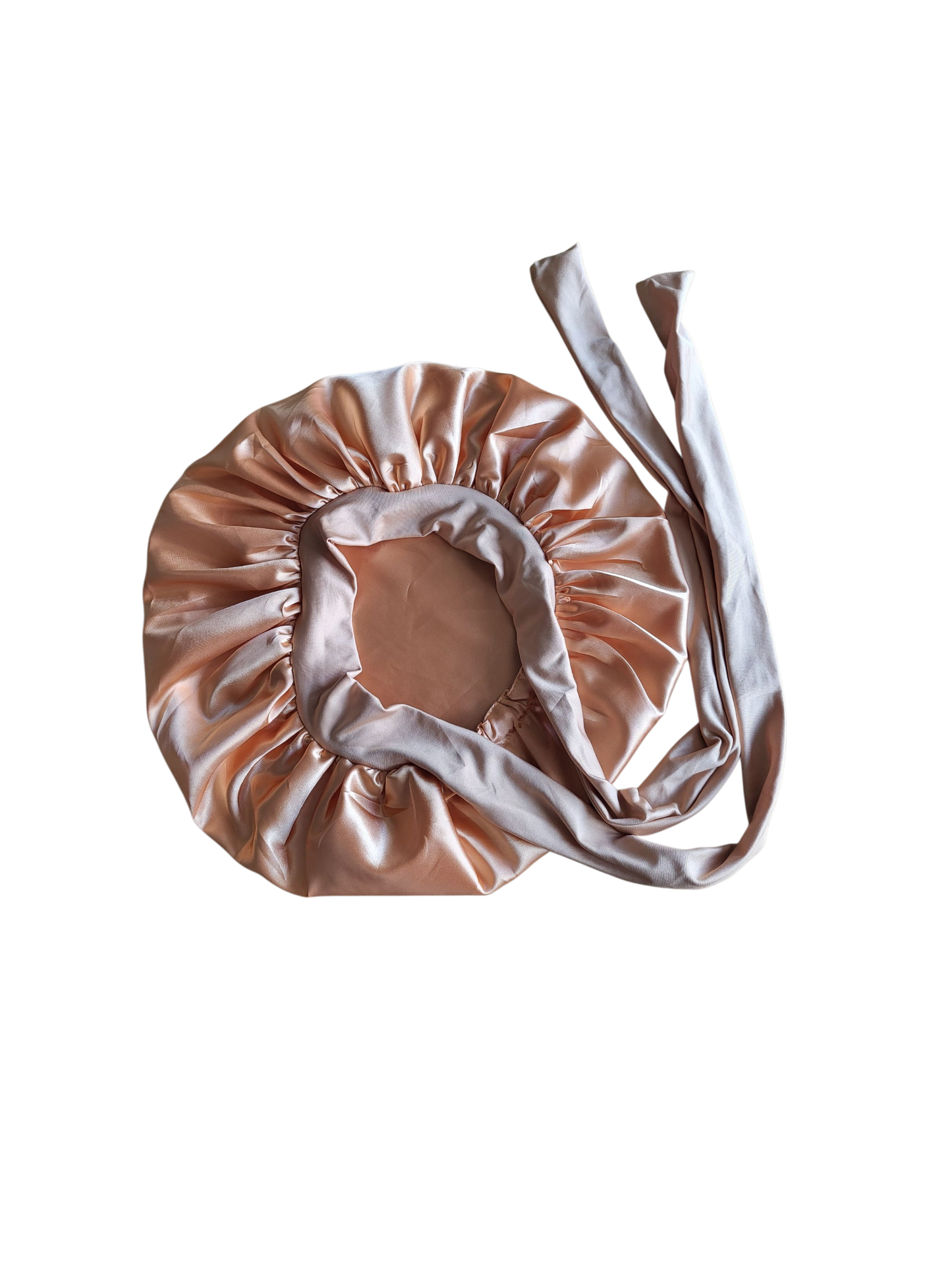 Bonnet met strik zalm