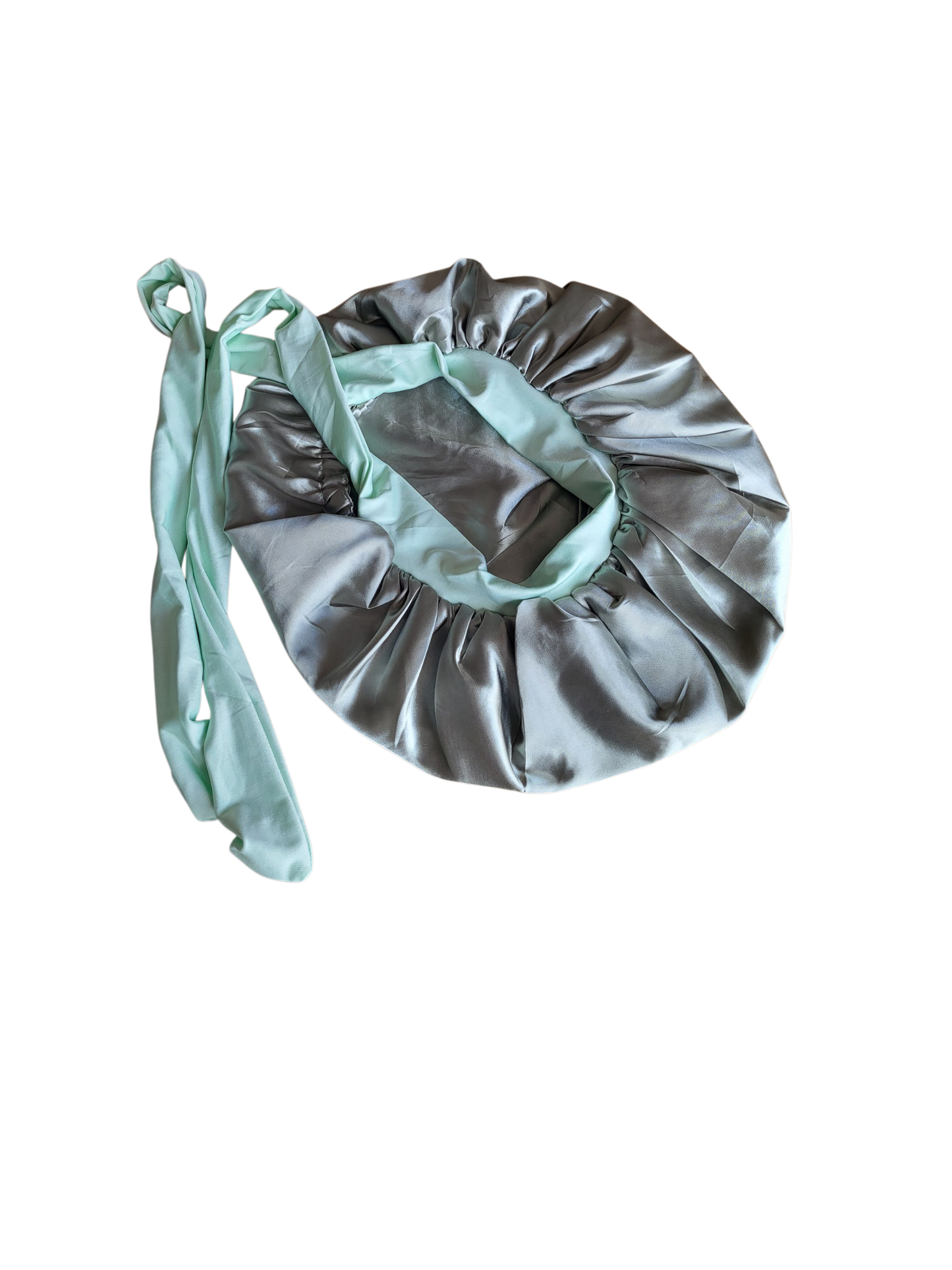 Bonnet met strik mint groen