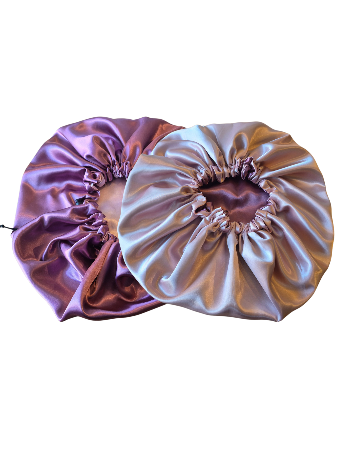 Bonnet vintage roze met oud roze