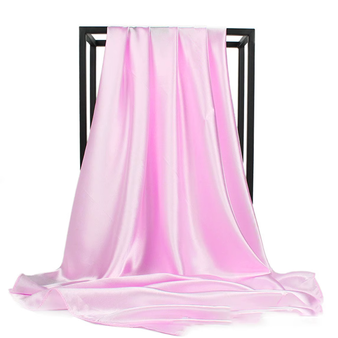 Satijnen Sjaal 90x90 cm licht roze