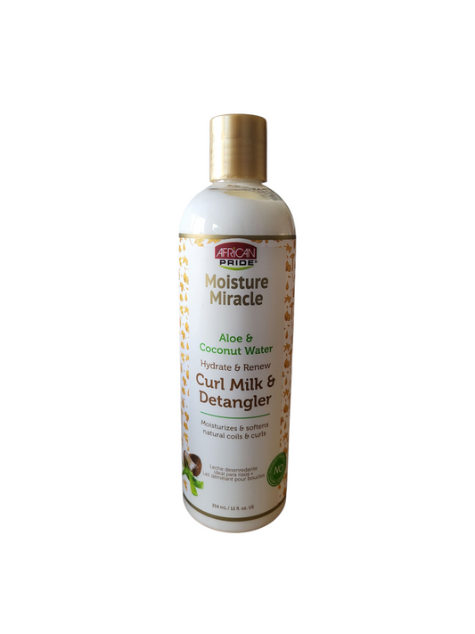 African Pride Moisture Miracle Curl Milk & Detangler 354ml – Ontwarren & Hydrateren in Één Stap