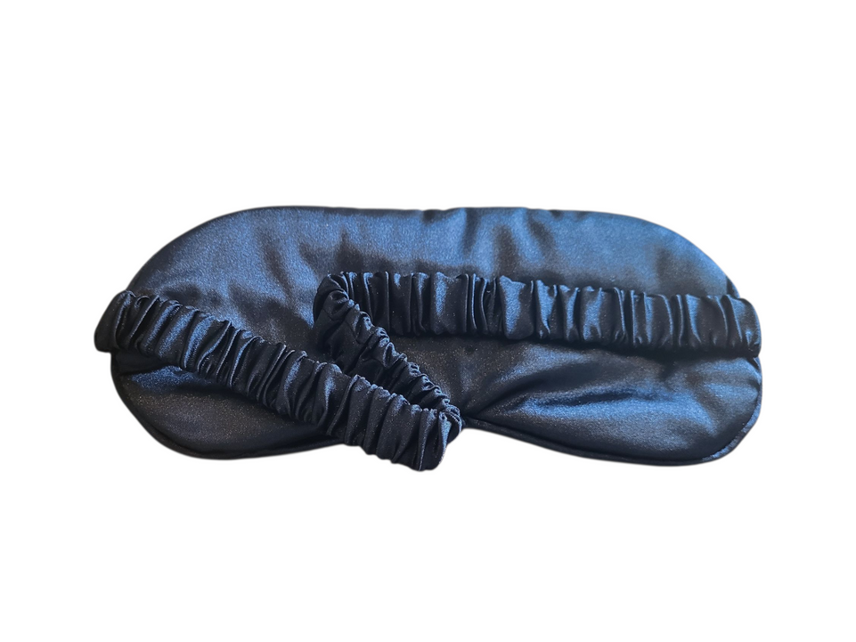Satijnen slaapmasker zwart