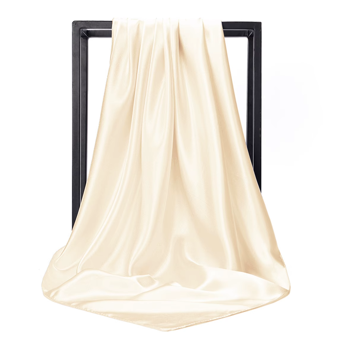 Satijnen Sjaal 90x90 cm wit
