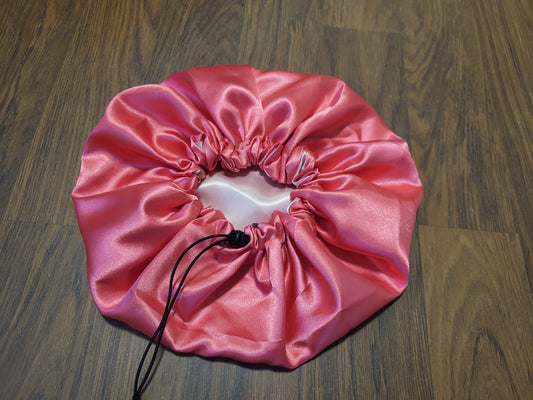 Bonnet koraal roze met oud roze