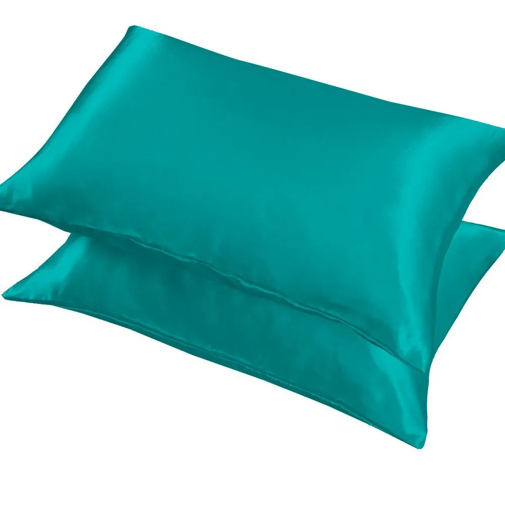 Kussensloop donker turquoise (set van 2 stuks )