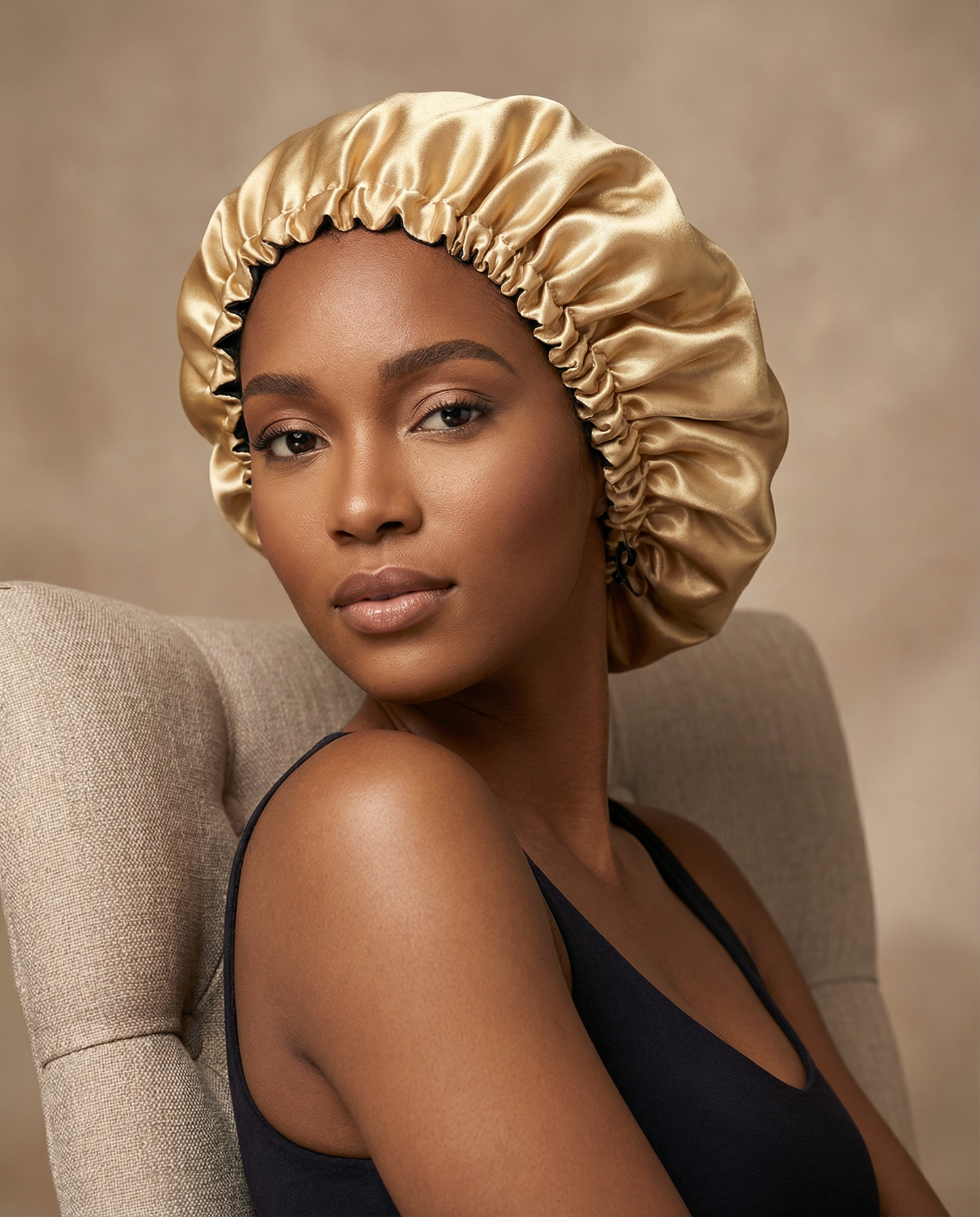 Bonnet Zwart/ Goud