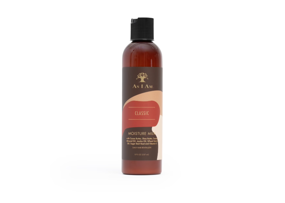 As I Am Moisture Milk Daily Hair Revitalizer 8oz Dagelijkse voeding voor zachte, gehydrateerde krullen.
