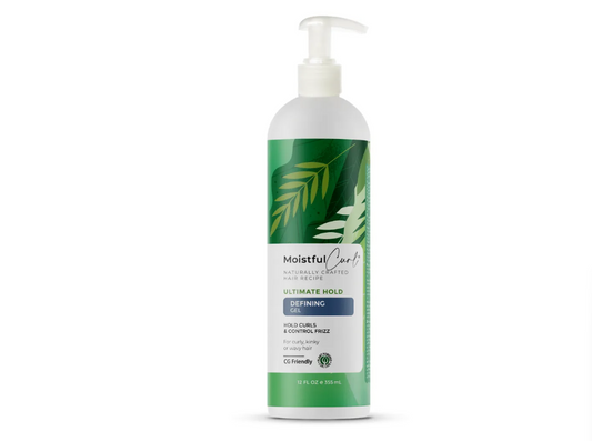 Moistful Curl Ultimate Hold Defining Gel 355ml - Sterke definitie en langdurige hold voor perfect gevormde krullen.