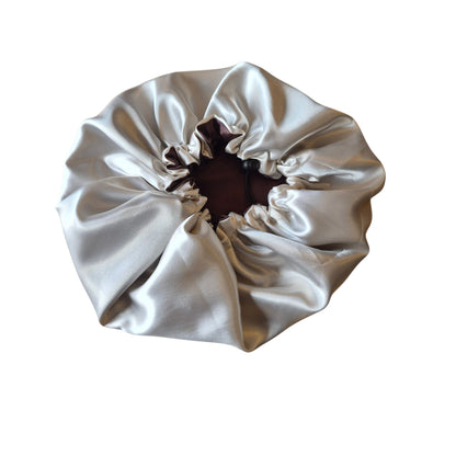 Bonnet bruin met champagne XS
