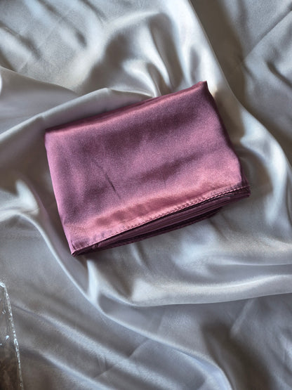 Satijnen Sjaal 90x90 cm vintage roze