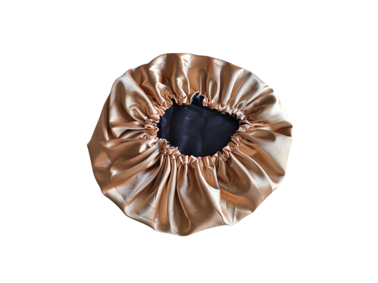 Bonnet zwart met zalm (nieuw model)