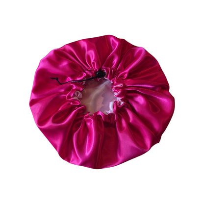Kids Bonnet fuchsia met licht roze XS