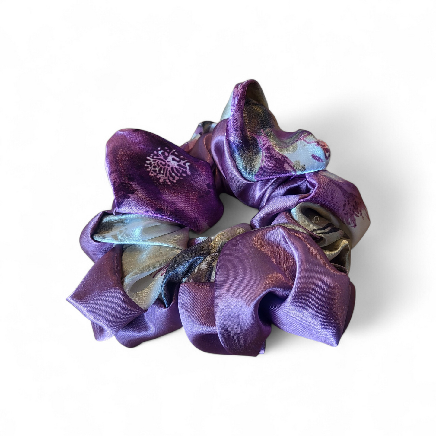 XL Verstelbare Scrunchy vintage roze-bloemen