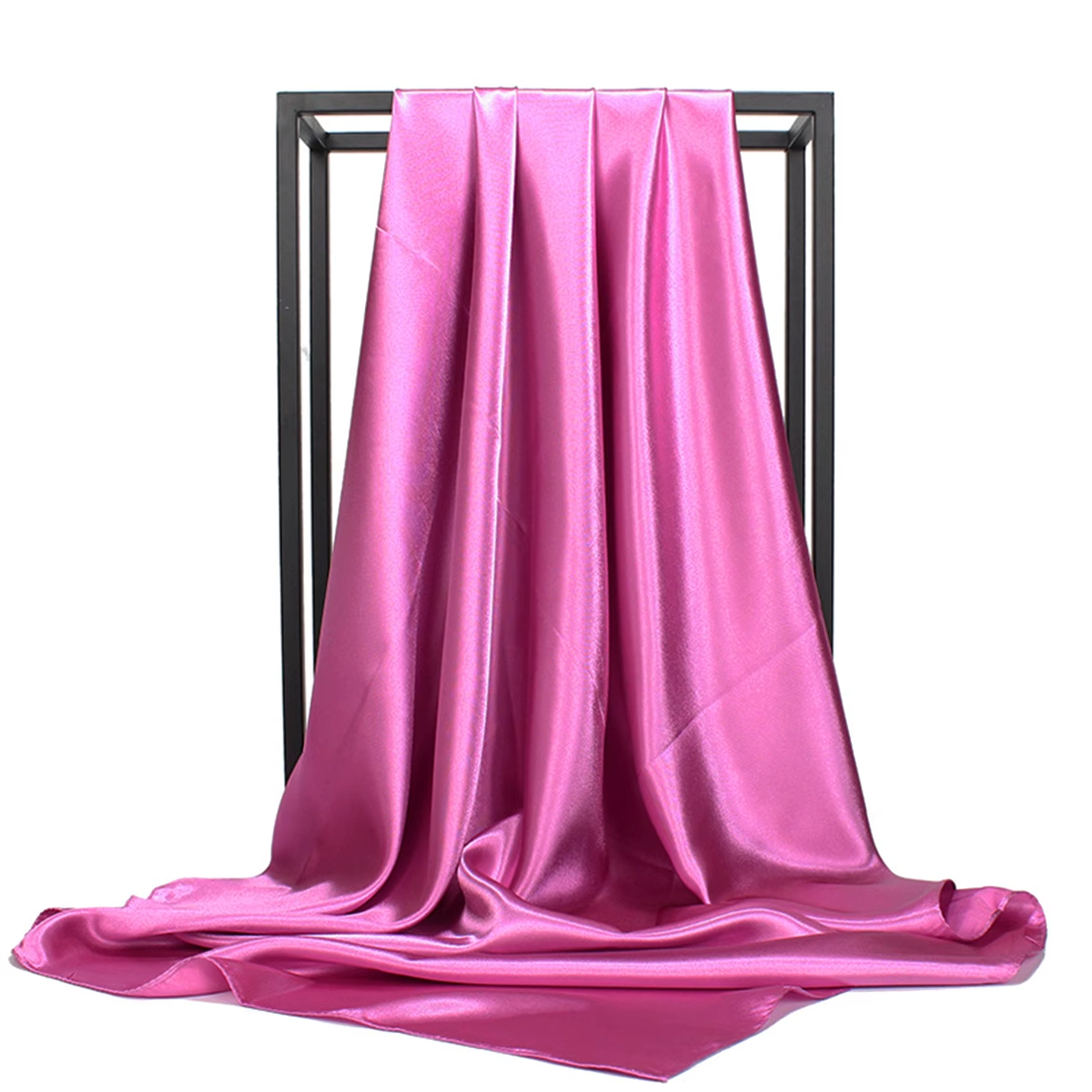 Satijnen Sjaal 90x90 cm vintage roze