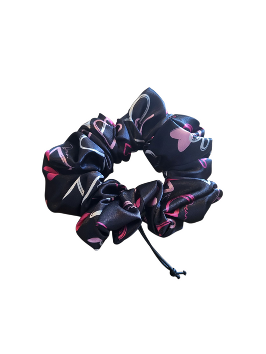XL Verstelbare Scrunchy roze hartjes