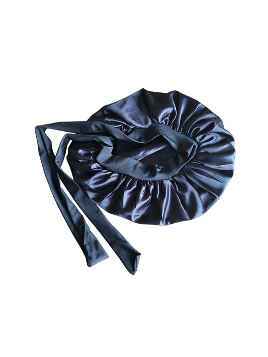 Bonnet met strik zwart