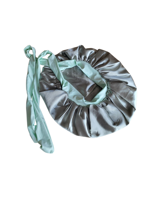 Bonnet met strik mint groen