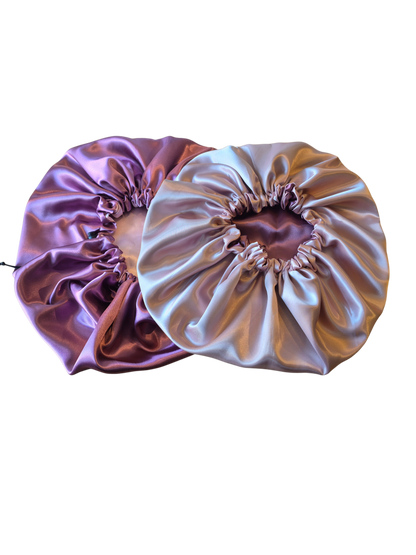 Bonnet vintage roze met oud roze