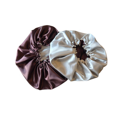 Bonnet bruin met champagne XS