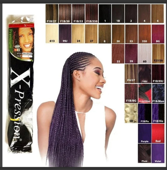 X-pression prestretched braid hair