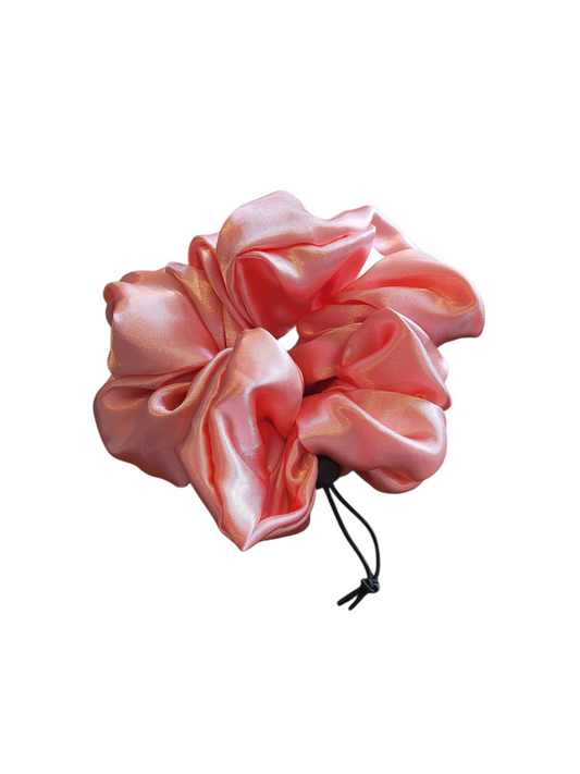 XL Verstelbare Scrunchy zalm roze