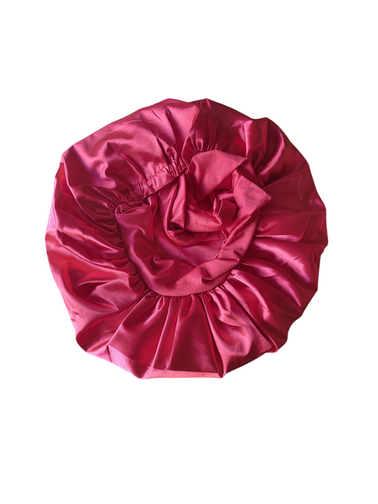 Bonnet met strik rood