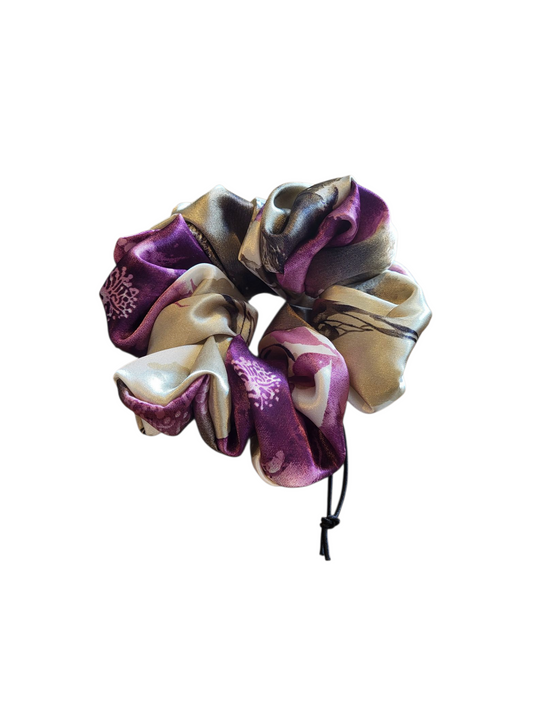 XL Verstelbare Scrunchy vintage bloemen