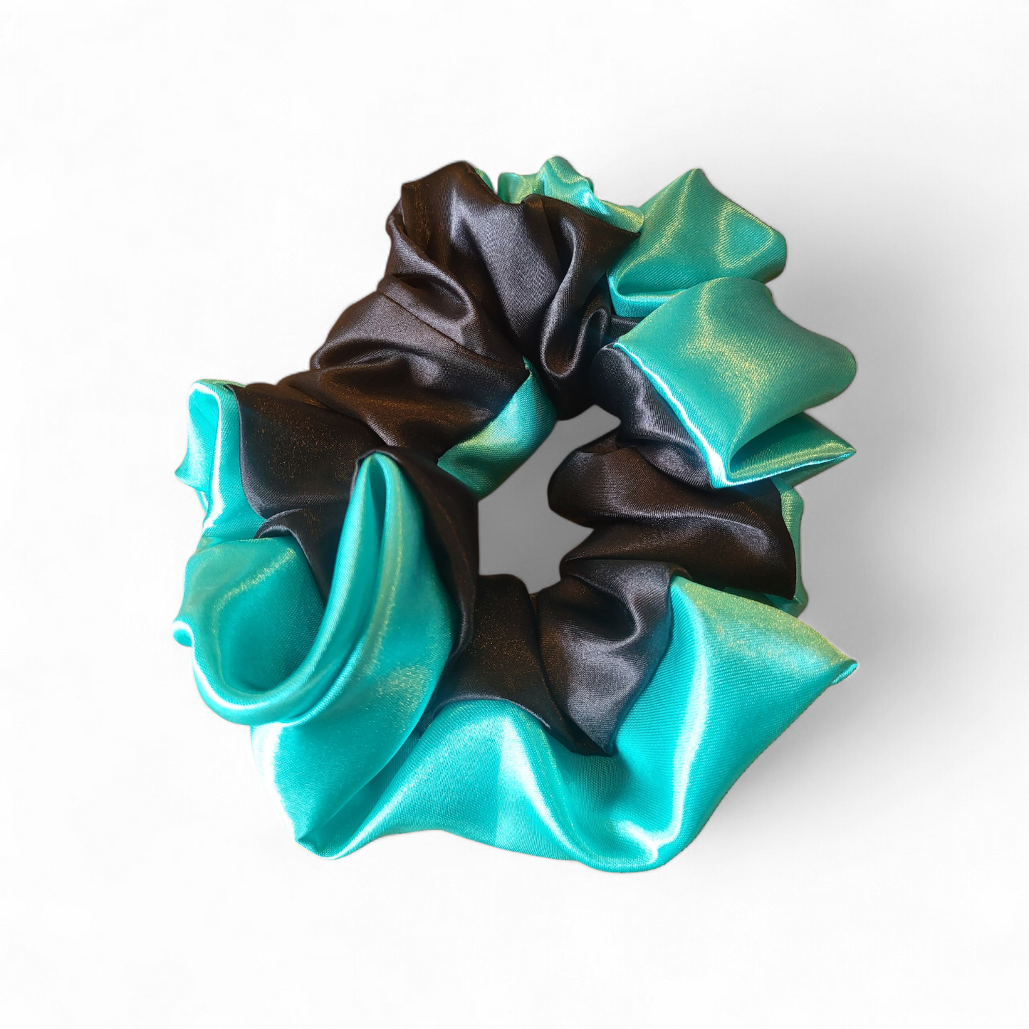XL Verstelbare Scrunchy zwart-turquoise