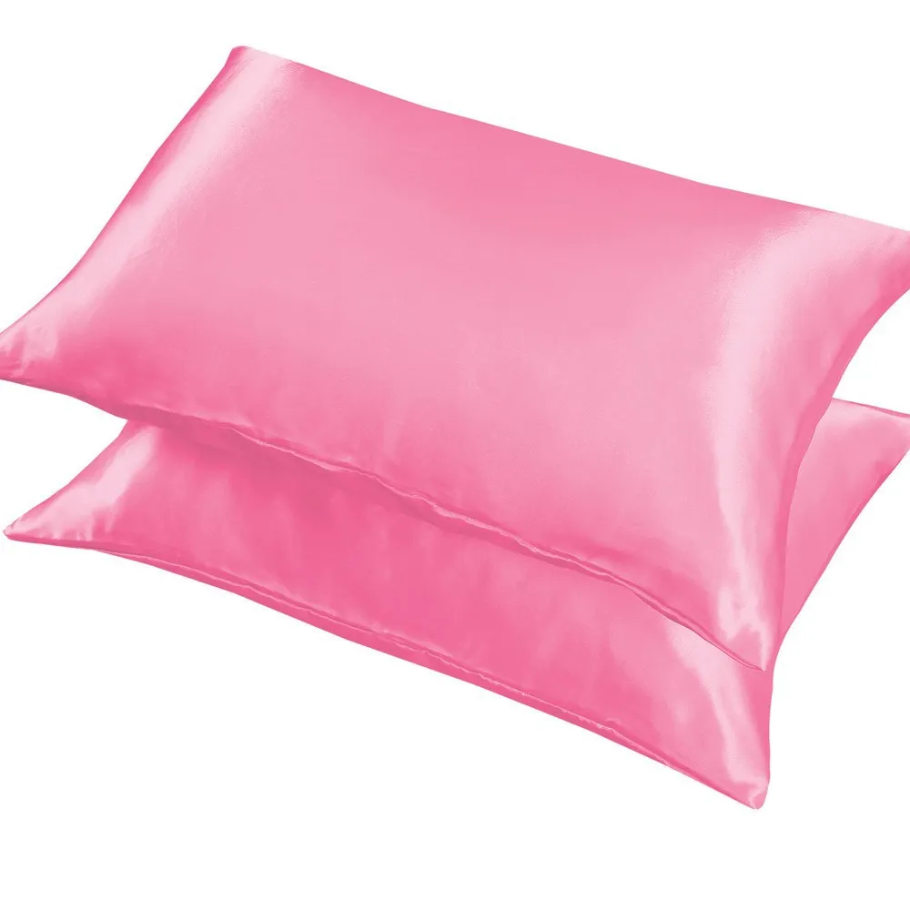 Kussensloop donker roze (set van 2 stuks )