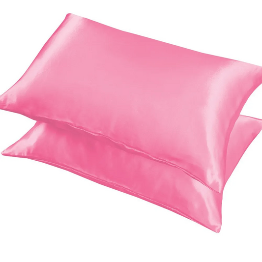 Kussensloop donker roze (set van 2 stuks )